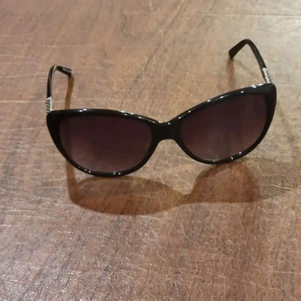 Cinzia Sunglasses Co Star Col.01 Black Silver Cat Eye Frames  Purple Lenses